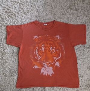 Wrangler Graphic Big Tiger Face Womens Faded Shirt